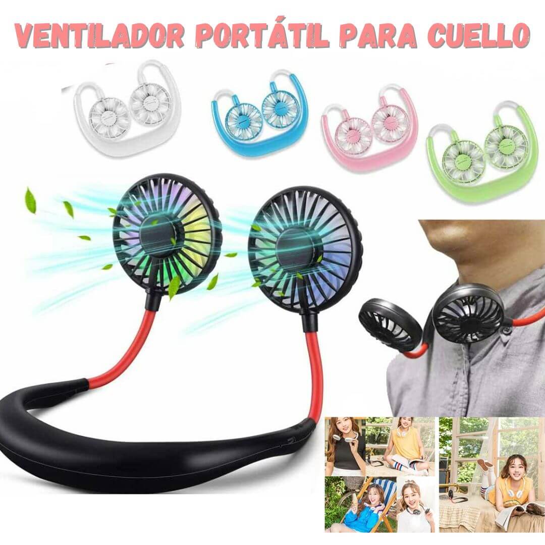 😲VENTILADOR PORTÁTIL PARA CUELLO😍