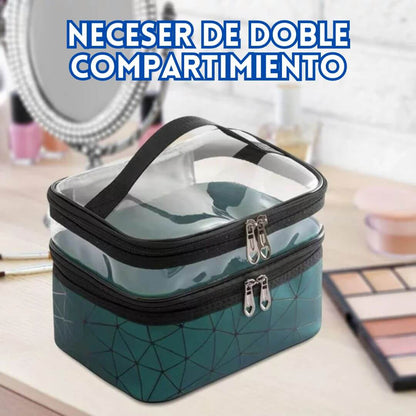 😲NECESER DE DOBLE COMPARTIMIENTO😍