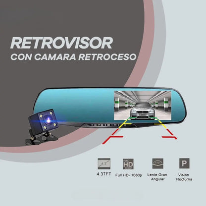 😲ESPEJO RETROVISOR CON CÁMARA😍