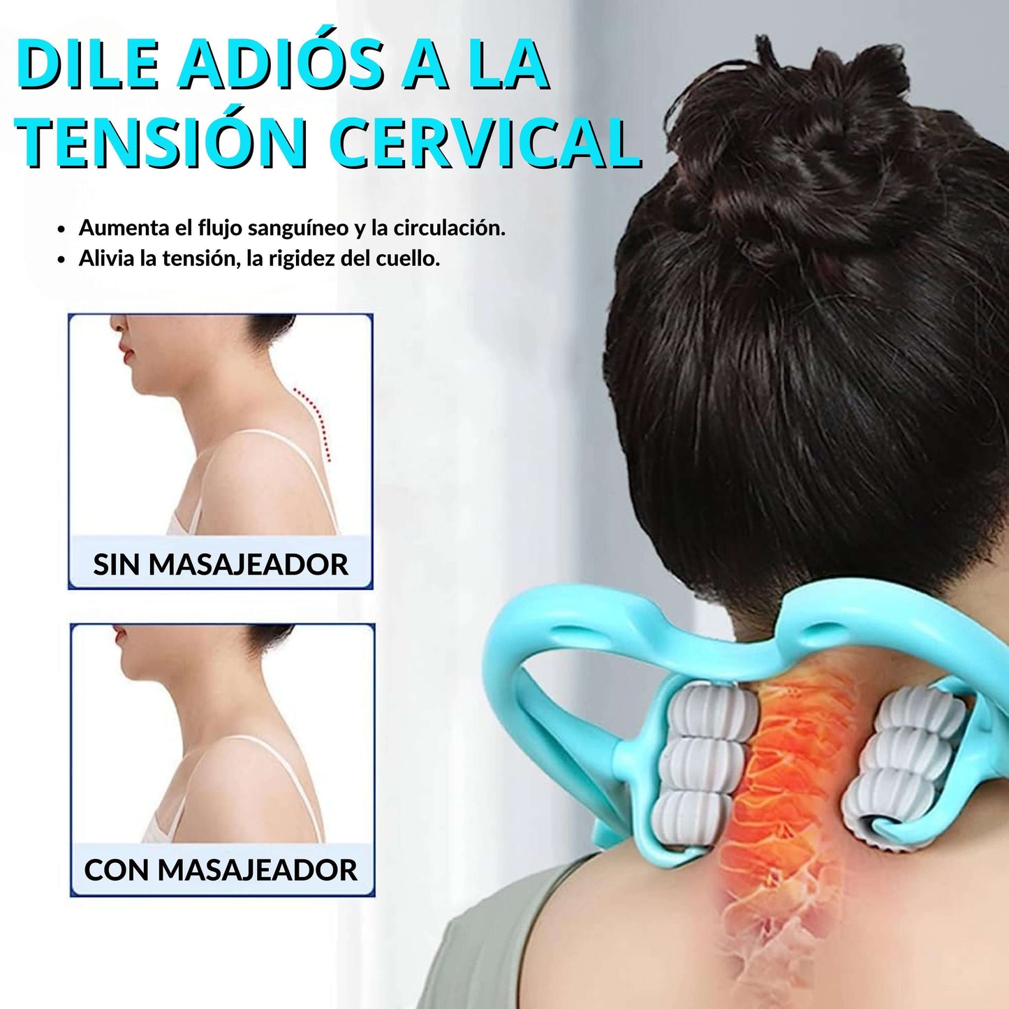 MASAJEADOR CERVICAL DE 6 RUEDAS💥