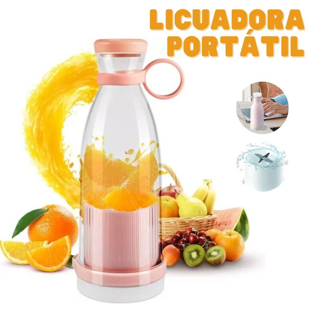 🍊LICUADORA PORTÁTIL RECARGABLE - TIPO BOTELLA💥