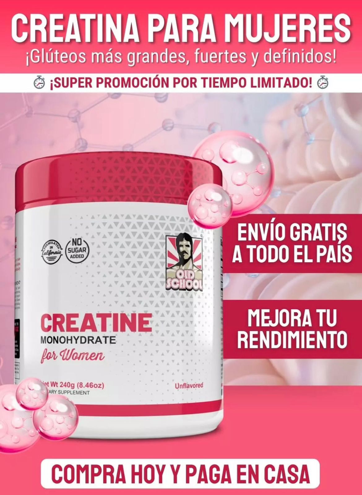 CREATINA FORMULADA PARA GLUTEOS GRANDES